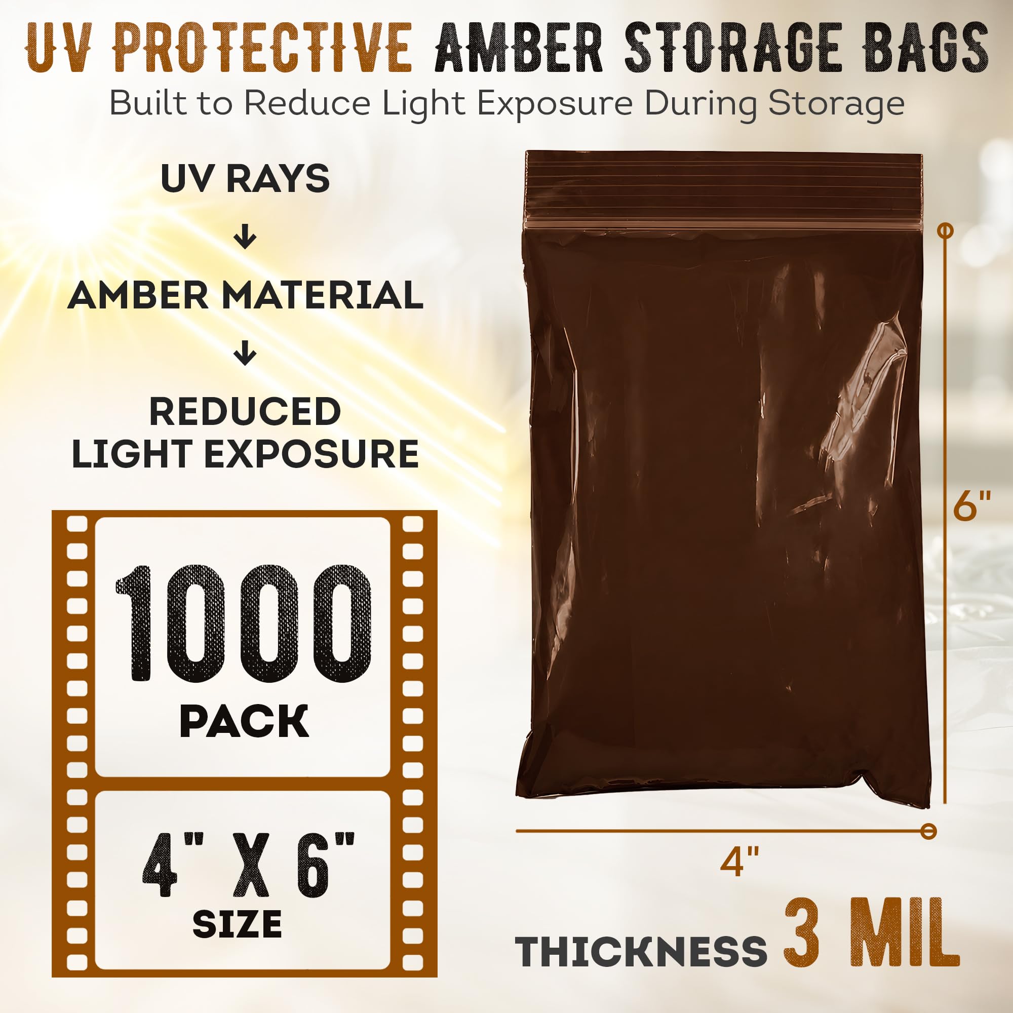 【新品】25-26 eb's ARMA ZIP AMBER size XS Amazon.com: APQ Supply Amber Zipper Bags, 4 x 6 Inches, Light